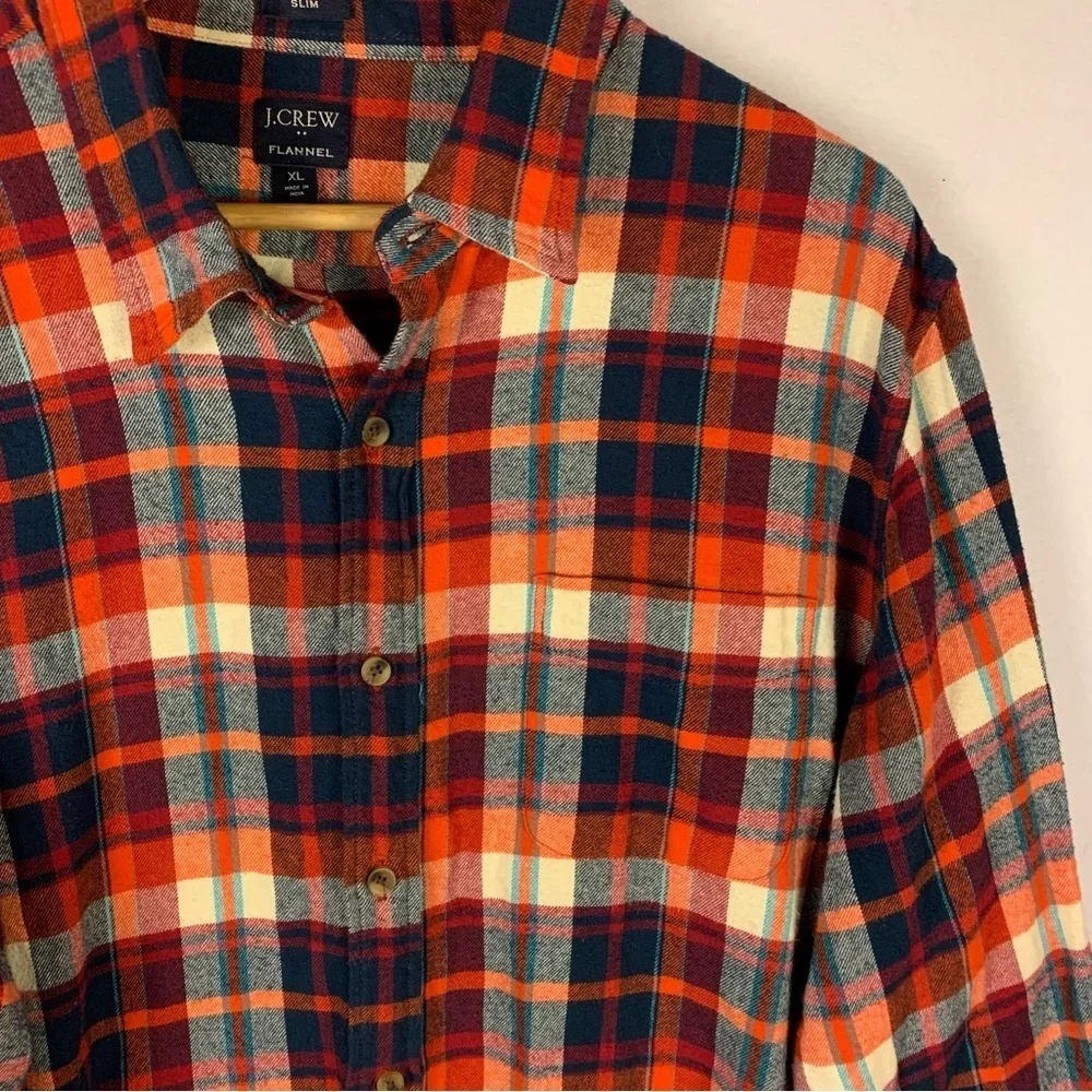 J. Crew Plaid Slim Fit Flannel Button Down Shirt